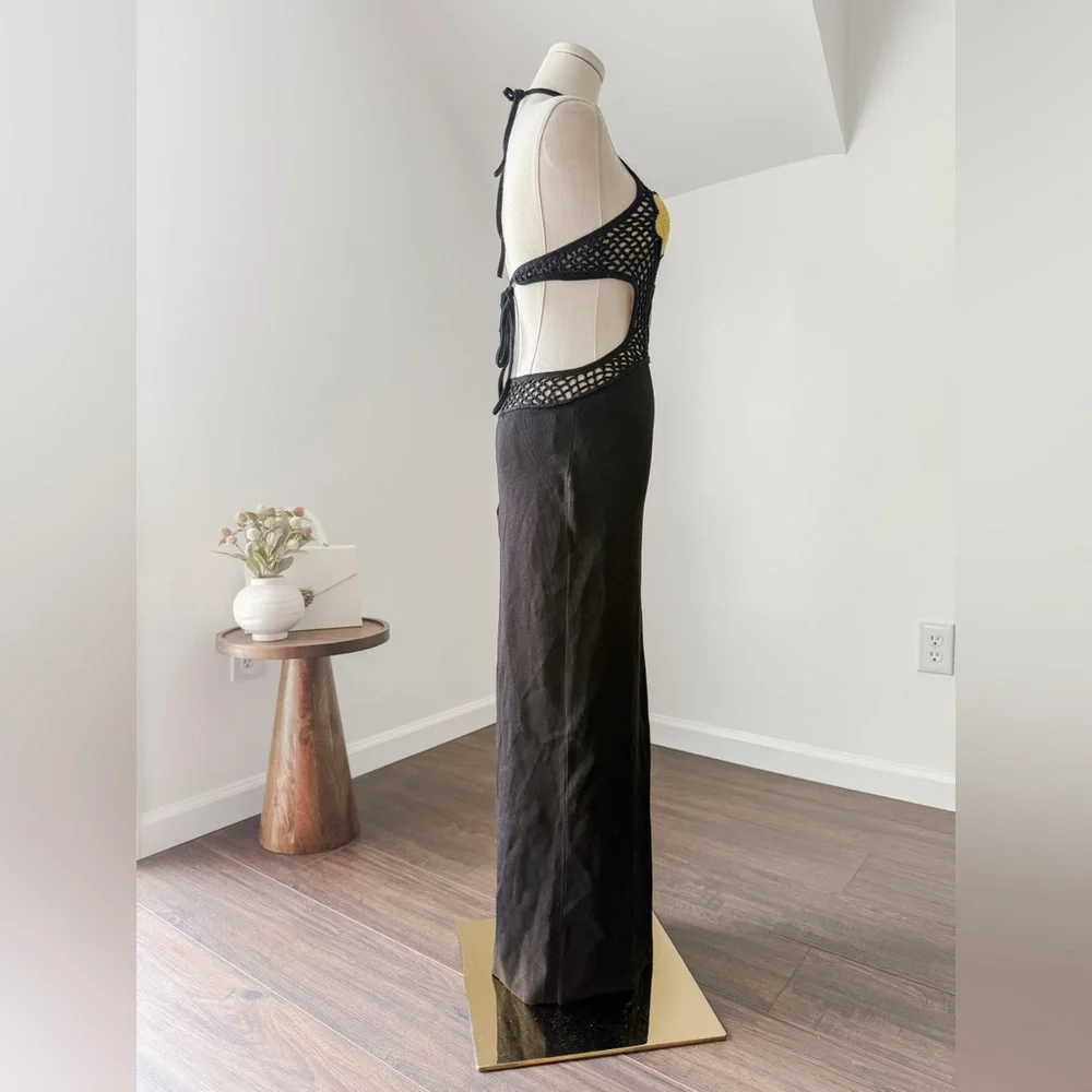 Staud Jacqueline Flower Mesh Column Dress - Picture 8 of 11